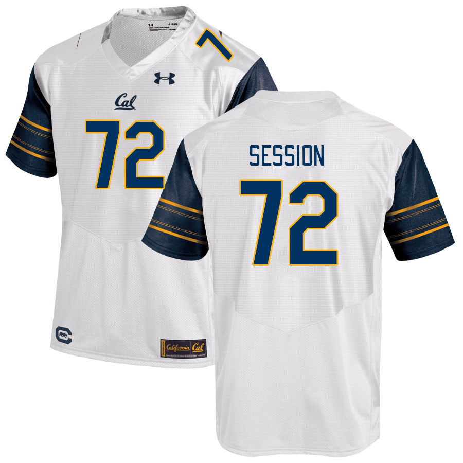 Men #72 T.J. Session California Golden Bears College Football Jerseys Stitched Sale-White